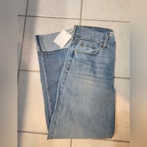 Etica Light Blue Wide Leg Cuffed Jeans